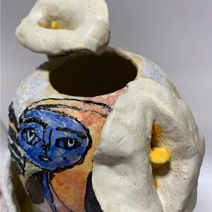 Handcrafted Ceramic Vase “fairy in the Lillys”
